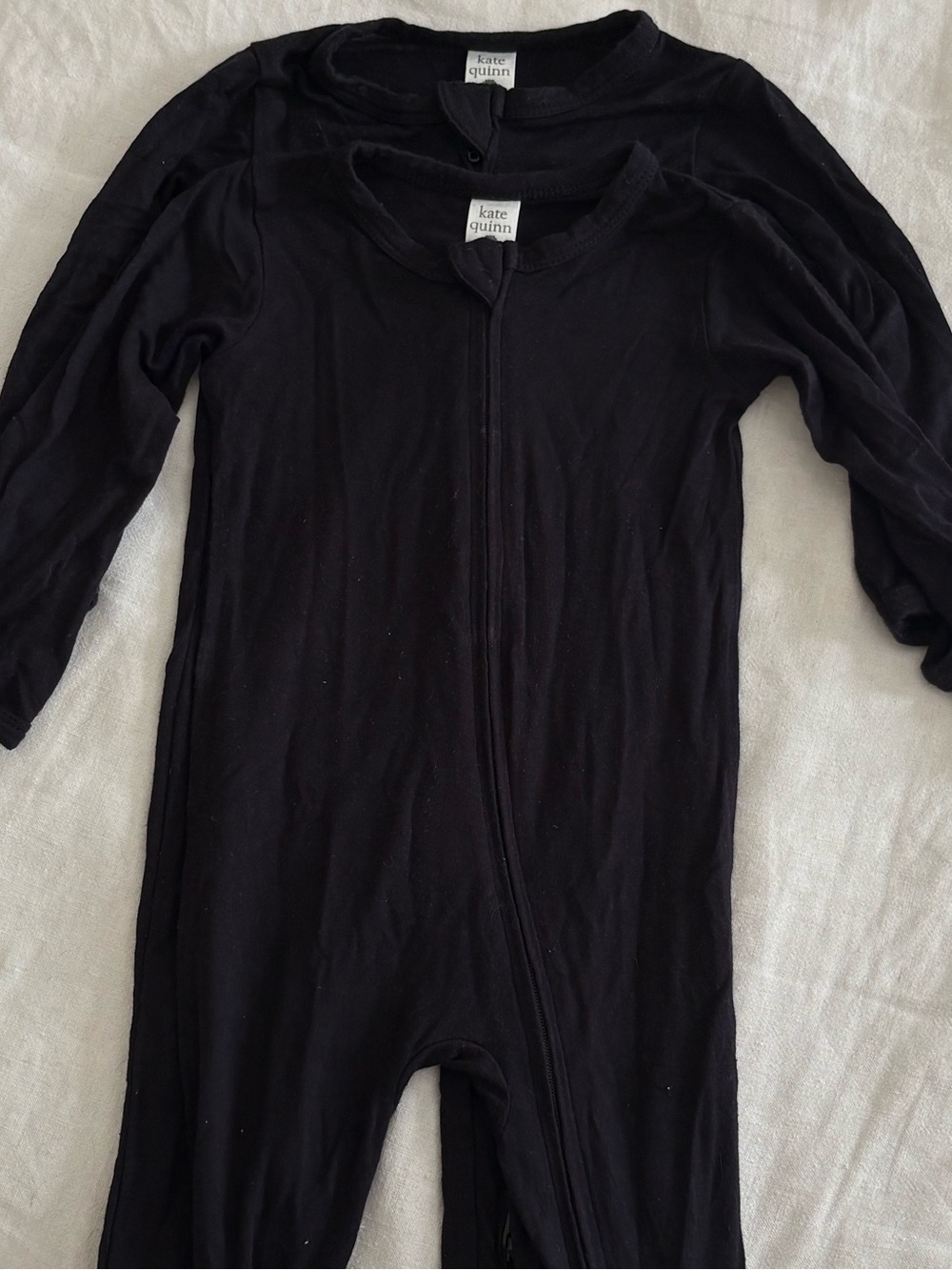 Bundle of Kate Quinn Footies Black Bamboo 6-9 Months